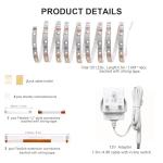 WOBANE Under Cabinet Lighting Kit,Flexible LED Strip Lights Bar,Under Counter Lights for Kitchen,Cupboard,Desk,Monitor Back,Shelf,4x50cm Tape Light Set,120 LEDs,1200lm,2700K WarmWhite,12v Adapter