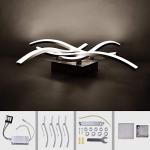 TYCOLIT LED Ceiling Light, Elegant Curved Design Ceiling Lights, 4 Built-in LED Boards, 24W 2400 Lumen, Cold Light 6500K, Modern Ceiling Fixture for Living Rooms, Bedrooms and Corridor