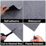YAYODS 40 Pack Self Adhesive Floor Tile Vinyl Flooring, Grey 30x30cm Marble Effect Flooring, Waterproof Stone Texture Stickers, Peel and Stick Floor Tile for Kitchen Bathroom Living Room