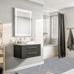 YAYODS 40 Pack Grey Self Adhesive Floor Tile Vinyl Flooring, 30x30cm Concrete Marble Effect Flooring Stickers, Waterproof Peel and Stick Floor Tile for Kitchen Bathroom Living Room Anti Slip