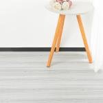 Vinyl Flooring Self Adhesive Floor Plank Tile Peel and Stick on Floor Tiles Wood Effect Waterproof for Bathroom Kitchen White Wooden Flooring 30X300cm 1 roll (0.9m²)