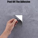 YAYODS 40 Pack Self Adhesive Floor Tile Vinyl Flooring, Grey 30x30cm Marble Effect Flooring, Waterproof Stone Texture Stickers, Peel and Stick Floor Tile for Kitchen Bathroom Living Room