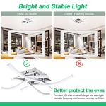 TYCOLIT LED Ceiling Light, Elegant Curved Design Ceiling Lights, 4 Built-in LED Boards, 24W 2400 Lumen, Cold Light 6500K, Modern Ceiling Fixture for Living Rooms, Bedrooms and Corridor