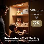 Under Cabinet Kitchen Lights 3 Pack - 6000K LED Motion Sensor Lights Indoor, 1100mAh Rechargeable Light, Dimmable & Magnetic Wireless Under Counter Lights for Cupboard|Shelf|Wardrobe|Stairs, 20CM