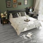 NUFLR Floor Tiles Self Adhesive Vinyl Flooring Grey Wood Effect Peel and Stick Floor Tile Vinyl Flooring Roll for Kitchen Living Room and Bathroom Planks 15X90cm 10pcs (1.35m²)