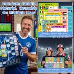 Kunoli 2026 FIFA World Cup Schedule Poster - 48 Teams Tournament Wall Chart, 2-in-1 Double-Sided Match Fixtures & Team Info, A1 Size 84x57cm, PVC Material, Football Party Decor & Fan Gift
