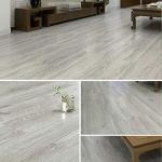 5m² Self Adhesive Vinyl Flooring, Floor Planks with Wood Effect, 36pcs Waterproof PVC Floor Tiles for Bathroom Kitchen and All Flat Floor, Stick On Floor Tiles, 91.5x15.2cm (Washed-Grey)