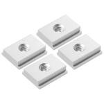 M METERXITY Aluminum t Track (10Pcs, 1.2Inch, M8, Silver)- T-Slider for T-Slot Miter Slider, Double-Cut& Pre Drilled Mounting Holes, Apply to Woodworking/Fixtures/Crosscut Sled/Router Table