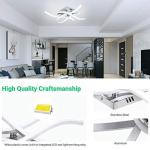 TYCOLIT LED Ceiling Light, Elegant Curved Design Ceiling Lights, 4 Built-in LED Boards, 24W 2400 Lumen, Cold Light 6500K, Modern Ceiling Fixture for Living Rooms, Bedrooms and Corridor