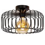 Gokoly Black Metal Ceiling Lighting Fixture, Semi Flush Mount Ceiling Light Pendant Lights for Living Room Bedroom Dining Room Kitchen Hallway Lounge