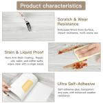 Vinyl Flooring Self Adhesive Floor Plank Tile Peel and Stick on Floor Tiles Wood Effect Waterproof for Bathroom Kitchen White Wooden Flooring 30X300cm 1 roll (0.9m²)