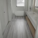 NUFLR Floor Tiles Self Adhesive Vinyl Flooring Grey Wood Effect Peel and Stick Floor Tile Vinyl Flooring Roll for Kitchen Living Room and Bathroom Planks 15X90cm 10pcs (1.35m²)