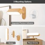 Hensam Battery Operated Wall Sconces, Wireless LED Wall Sconce Set of Two for Bedroom, Rechargeable Wall Lights for Picture, 5 Modes Dimmable Wall Lamps for Living Room, 2 Pack