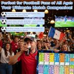 Kunoli 2026 FIFA World Cup Schedule Poster - 48 Teams Tournament Wall Chart, 2-in-1 Double-Sided Match Fixtures & Team Info, A1 Size 84x57cm, PVC Material, Football Party Decor & Fan Gift