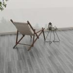 NUFLR Floor Tiles Self Adhesive Vinyl Flooring Grey Wood Effect Peel and Stick Floor Tile Vinyl Flooring Roll for Kitchen Living Room and Bathroom Planks 15X90cm 10pcs (1.35m²)