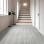 Vinyl Flooring Self Adhesive Floor Plank Tile Peel and Stick on Floor Tiles Wood Effect Waterproof for Bathroom Kitchen White Wooden Flooring 30X300cm 1 roll (0.9m²)