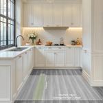 NUFLR Floor Tiles Self Adhesive Vinyl Flooring Grey Wood Effect Peel and Stick Floor Tile Vinyl Flooring Roll for Kitchen Living Room and Bathroom Planks 15X90cm 10pcs (1.35m²)