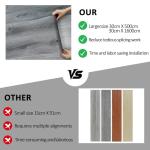 Vinyl Flooring Roll, 30cmX 5m, Laminate Wood Flooring, Peel n Stick,Waterproof Covering for Bedroom, Living room,Rental,(1.5m² Smoke Grey)