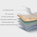 Vinyl Flooring Self Adhesive Floor Plank Tile Peel and Stick on Floor Tiles Wood Effect Waterproof for Bathroom Kitchen White Wooden Flooring 30X300cm 1 roll (0.9m²)