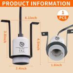 REPTI HOME Reptile Ceramic Holder Fixture, Heat Lamp Holder for Terrariums and Vivariums Light, Pet Heater Bracket for Tortoise, Gecko, Lizard, Bearded Dragon