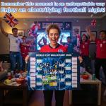 Kunoli 2026 FIFA World Cup Schedule Poster - 48 Teams Tournament Wall Chart, 2-in-1 Double-Sided Match Fixtures & Team Info, A1 Size 84x57cm, PVC Material, Football Party Decor & Fan Gift