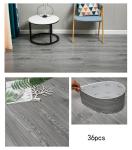 36pcs/5.02㎡ Self Adhesive Floor Planks Lino Flooring with Grey Wood Effect Floor Tiles Self Adhesive 2.0 mm Thick for Kitchen Living Room and Bathroom Floor Planks(5.02㎡,Grey)