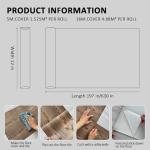 Vinyl Flooring Roll, 30cmX 5m, Laminate Wood Flooring, Peel n Stick,Waterproof Covering for Bedroom, Living room,Rental,(1.5m² Smoke Grey)