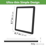 zemty 22CM Black LED Ceiling Lights, 3000K/4000K/6500K Waterproof Bathroom Light, 18W 1950LM Modern Square Flush Ceiling Lighting Fixture for Kitchen Hallway Bedroom Porch Toilet