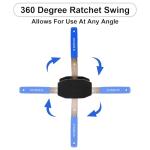 Spurtar Brake Caliper Press Tool, 4 in 1 Universal Disc Brake Caliper Compression Tool Ratchet Piston Spreader Automotive for Car Repair Installation Blue