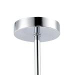 Happy Homewares Classic Polished Chrome Ceiling Light Fixture to Showcase Lamp Shades | 12cm x 33cm | Suitable for Lamp Shades with E27 Lamp Holder