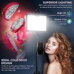 NiceVeedi Photography Lighting Kit, 25 * 20CM Dimmable 15W LED Studio Video Light, Stream Selfie Light for Recording/Game Streaming/Camera Portrait, With 160CM Tripod (15w-1 Pack)
