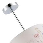 Happy Homewares Classic Polished Chrome Ceiling Light Fixture to Showcase Lamp Shades | 12cm x 33cm | Suitable for Lamp Shades with E27 Lamp Holder