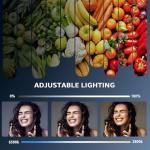 NiceVeedi Photography Lighting Kit, 25 * 20CM Dimmable 15W LED Studio Video Light, Stream Selfie Light for Recording/Game Streaming/Camera Portrait, With 160CM Tripod (15w-1 Pack)