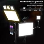 NiceVeedi 2-Pack Photography Lighting Kit, 25 * 20CM Dimmable15W LED Studio Video Light, Stream Selfie Light for Recording/Game Streaming/Camera Portrait, With 160CM Tripod (15w)