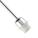 Happy Homewares Classic Polished Chrome Ceiling Light Fixture to Showcase Lamp Shades | 12cm x 33cm | Suitable for Lamp Shades with E27 Lamp Holder