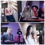 NiceVeedi Photography Lighting Kit, 25 * 20CM Dimmable 15W LED Studio Video Light, Stream Selfie Light for Recording/Game Streaming/Camera Portrait, With 160CM Tripod (15w-1 Pack)