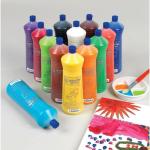 Scola Artmix 600ml Bottles Ready Mix Craft Poster Paint Set 12 Assorted Colours