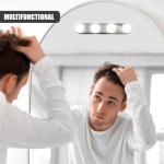 GEEZY Stick-On Vanity Lights for Mirror - Battery Powered, Cordless, Easy Setup - Hollywood Style LED Makeup Lights for Dressing Table, Bathroom, Vanities - Great for Makeup, Grooming, Shaving