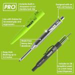 Tracer Pro Series Aluminium Deep Hole Construction Pencil with 6 x Replacement Leads and Site Holsters. All-in-one Marking Kit