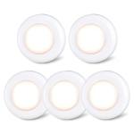 STAR-SPANGLED Tap Light Push Lights, Stick on LED Touch Puck Light AAA Battery Operated, Press Spot Lighting Indoor for Under Cupboard, Wardrobe, Cabinet, Closet, Kitchen (2.8inch, Warm White, 5 Pack)