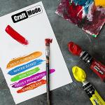Craft Mode Acrylic paint set 24 12ml Perfect for Canvas, Wood, Ceramic, Rock, Fabric & Crafts. Non-Toxic, Quick Dry Vibrant Colours. Beginners, Students and professionals