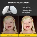 RALENO Softbox Lighting Kit, 2×50×50cm Photography Studio Lighting with 50W 5500K LED Bulbs, 97 CRI Light Box Lighting for Video Recording, Studio, Portraits and Product Shooting Youtube