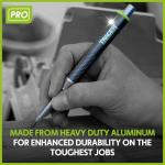 Tracer Pro Series Aluminium Deep Hole Construction Pencil with 6 x Replacement Leads and Site Holsters. All-in-one Marking Kit