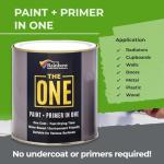 THE ONE All-In-One Paint & Primer - Dark Grey Matt, 250 ml | Multi-Surface 1 Coat Formula | Easy Indoor & Outdoor Decorating for Home & Garden Walls, Floors & Furniture | Water-Based & Low VOC