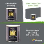 THE ONE All-In-One Paint & Primer - Dark Grey Matt, 250 ml | Multi-Surface 1 Coat Formula | Easy Indoor & Outdoor Decorating for Home & Garden Walls, Floors & Furniture | Water-Based & Low VOC