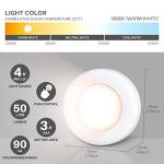 STAR-SPANGLED Tap Light Push Lights, Stick on LED Touch Puck Light AAA Battery Operated, Press Spot Lighting Indoor for Under Cupboard, Wardrobe, Cabinet, Closet, Kitchen (2.8inch, Warm White, 5 Pack)