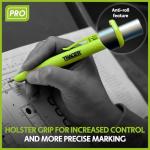 Tracer Pro Series Aluminium Deep Hole Construction Pencil with 6 x Replacement Leads and Site Holsters. All-in-one Marking Kit