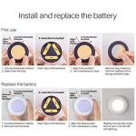 STAR-SPANGLED Tap Light Push Lights, Stick on LED Touch Puck Light AAA Battery Operated, Press Spot Lighting Indoor for Under Cupboard, Wardrobe, Cabinet, Closet, Kitchen (2.8inch, Warm White, 5 Pack)