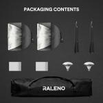 RALENO Softbox Lighting Kit, 2×50×50cm Photography Studio Lighting with 50W 5500K LED Bulbs, 97 CRI Light Box Lighting for Video Recording, Studio, Portraits and Product Shooting Youtube