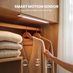 TANSOOL+ 20cm Under Cabinet Kitchen Lights, Motion Sensor Lights Indoor, USB-C Rechargeable LED Wardrobe Lights for Kitchen, Bedroom, Hallway, Stairs - 2 Pack